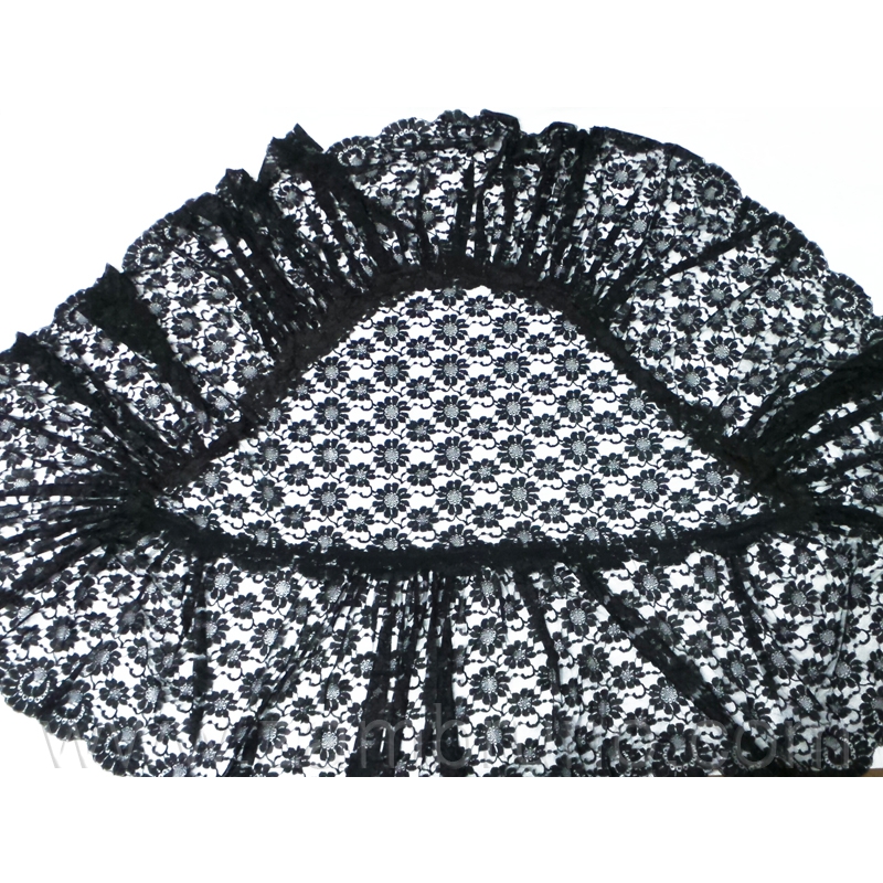 MANTILLA VOLANTE SEVILLANO 90 NEGRA   UD