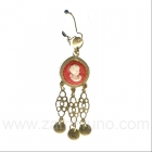 PENDIENTE HIPPY 3029 ORO+CORAL